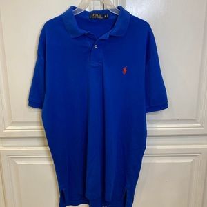 Ralph Lauren Polo Royal Blue Short Sleeve Polo Shirt Size Medium Men's